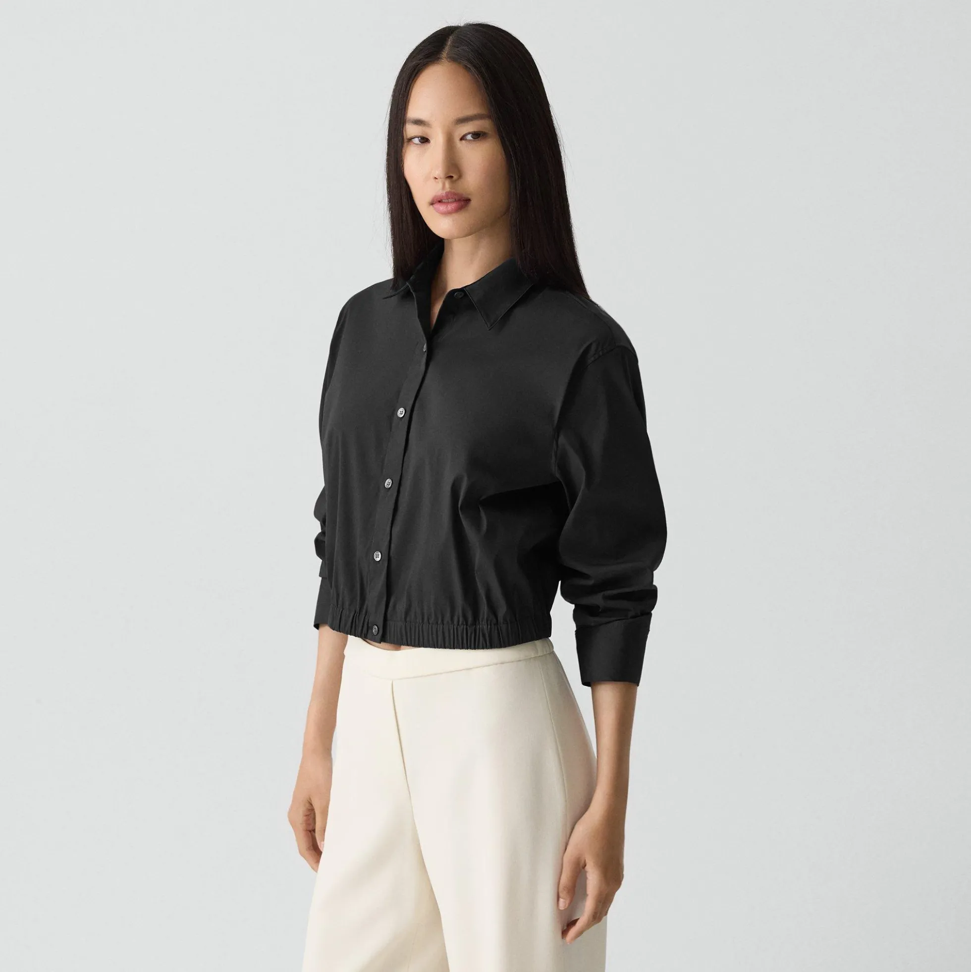Cropped Shirt in Good Cotton