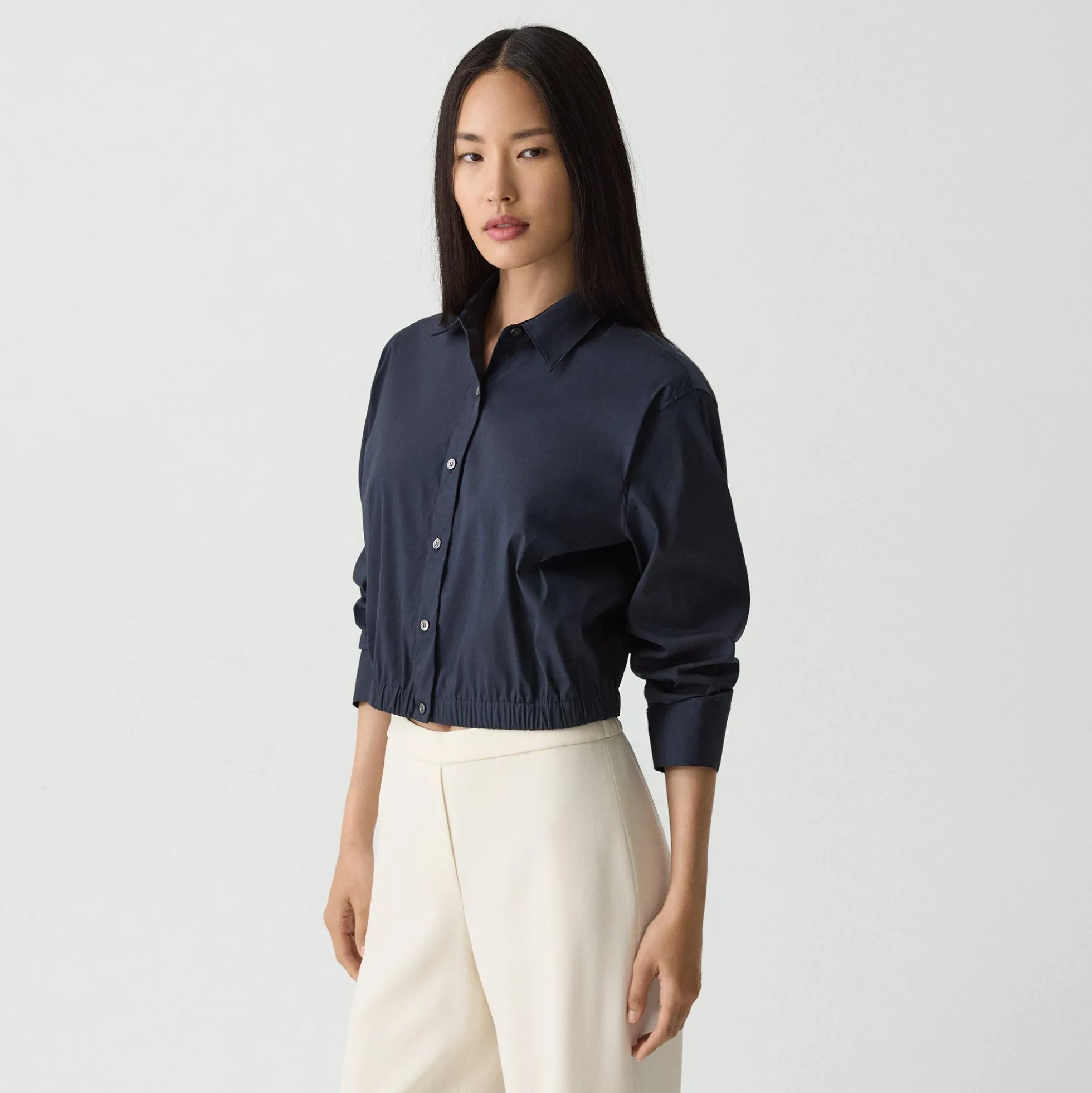 Cropped Shirt in Good Cotton