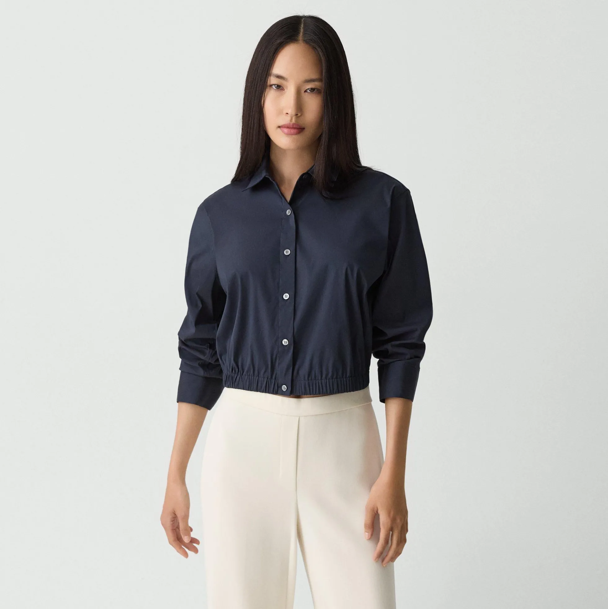 Cropped Shirt in Good Cotton