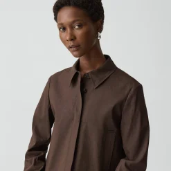 Cropped Shirt Jacket in Good Linen