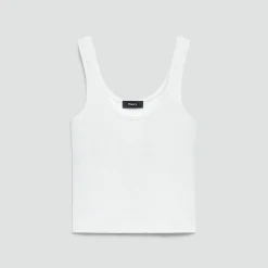 Cropped Tank Top in Stretch Nylon