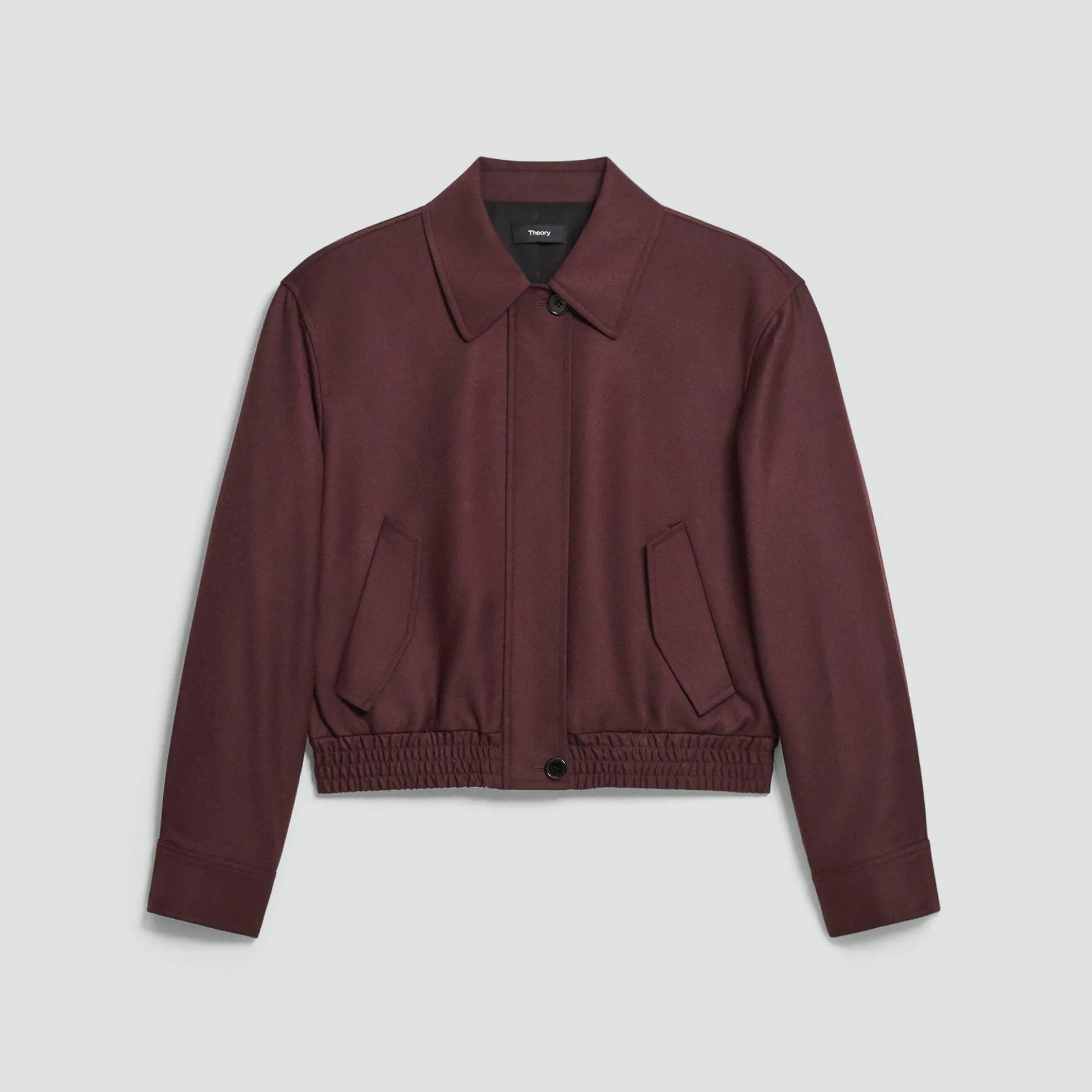 Cropped Track Jacket in Sleek Flannel