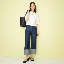 Cuffed Pant in Relaxed Denim