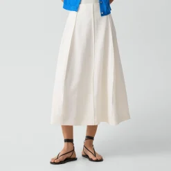 Curved Flare Skirt in Relaxed Silk