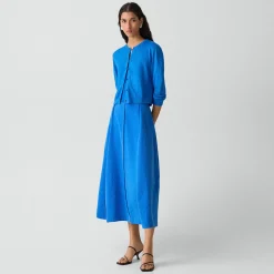 Curved Flare Skirt in Relaxed Silk