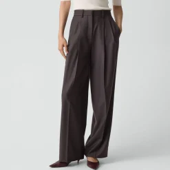 Double Pleat Pant, 33'' in Sleek Flannel