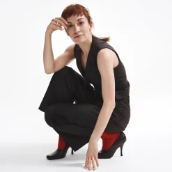 Double Pleat Pant, 33'' in Sleek Flannel