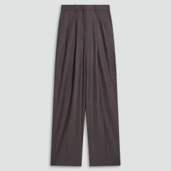 Double Pleat Pant, 33'' in Sleek Flannel