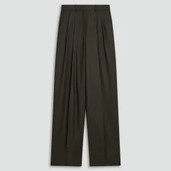 Double Pleat Pant, 33'' in Sleek Flannel