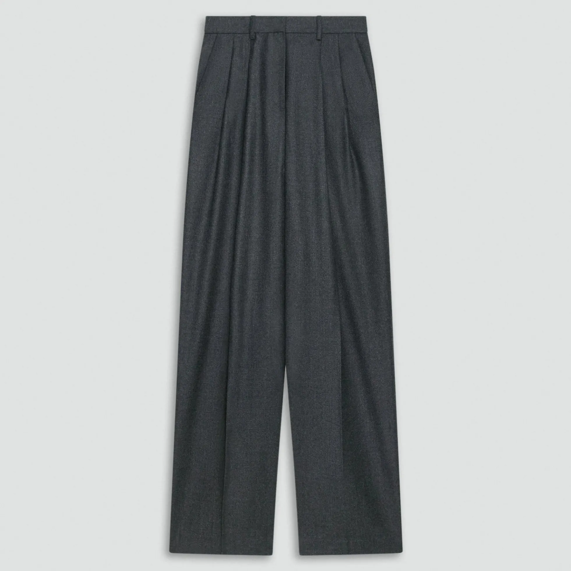 Double Pleat Pant, 33'' in Sleek Flannel