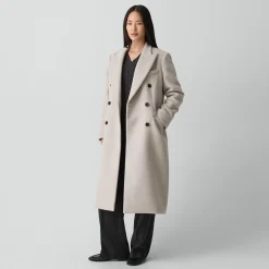 Double-Breasted Peacoat in Plush Melton