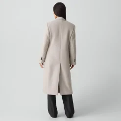 Double-Breasted Peacoat in Plush Melton