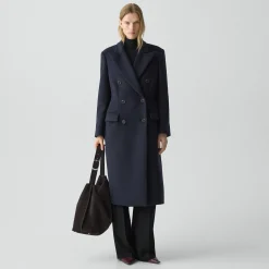 Double-Breasted Peacoat in Plush Melton