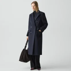 Double-Breasted Peacoat in Plush Melton