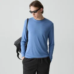 Essential Long-Sleeve Tee in Anemone Modal Jersey