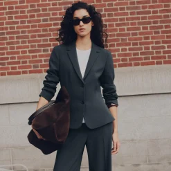 Fitted Blazer in Admiral Crepe