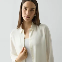 Fitted Shirt in Silk Georgette