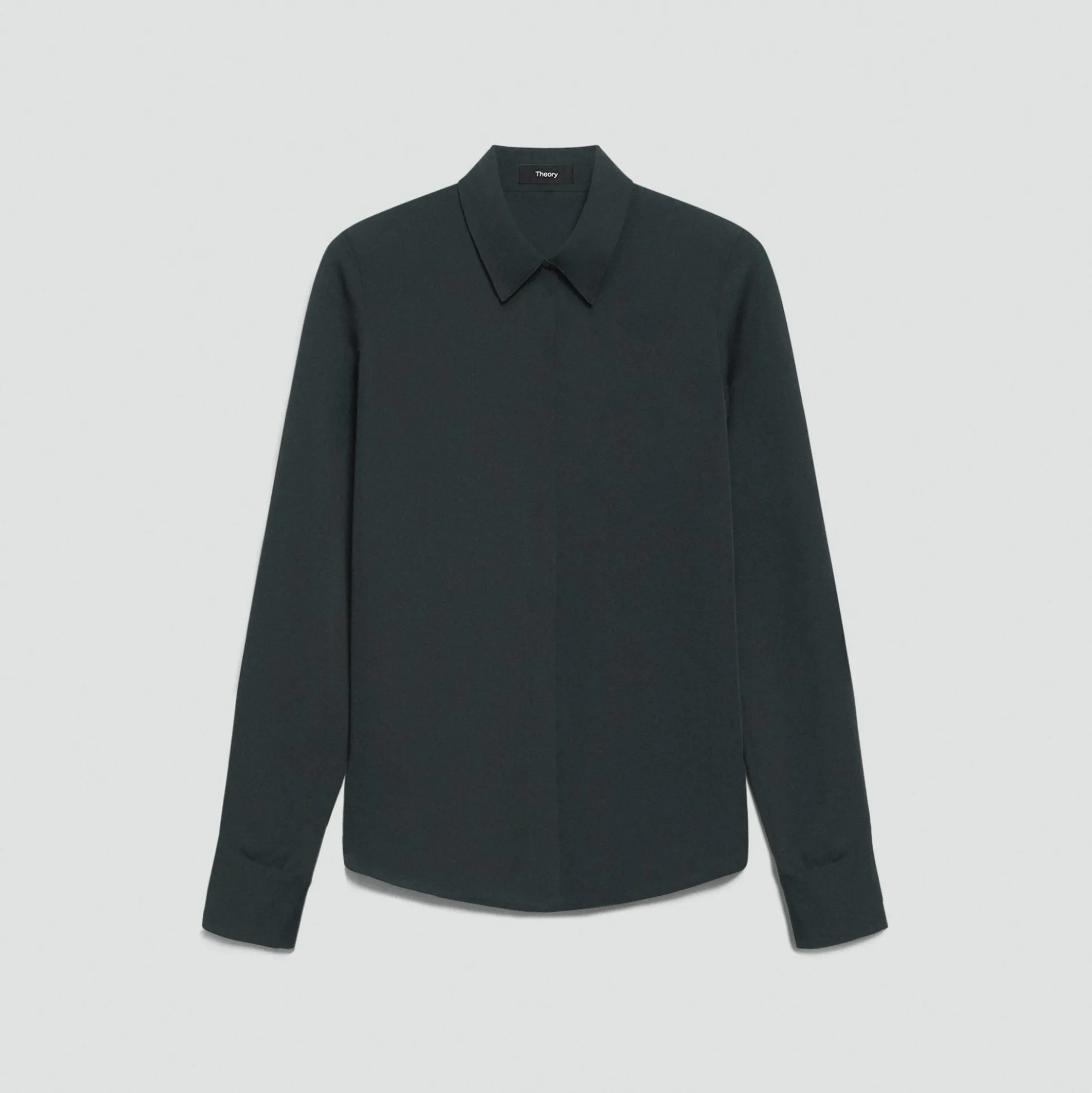 Fitted Shirt in Silk Georgette
