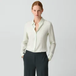 Fitted Shirt in Silk Georgette