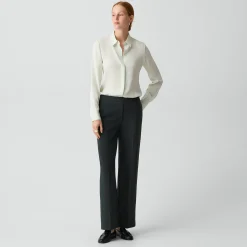 Fitted Shirt in Silk Georgette