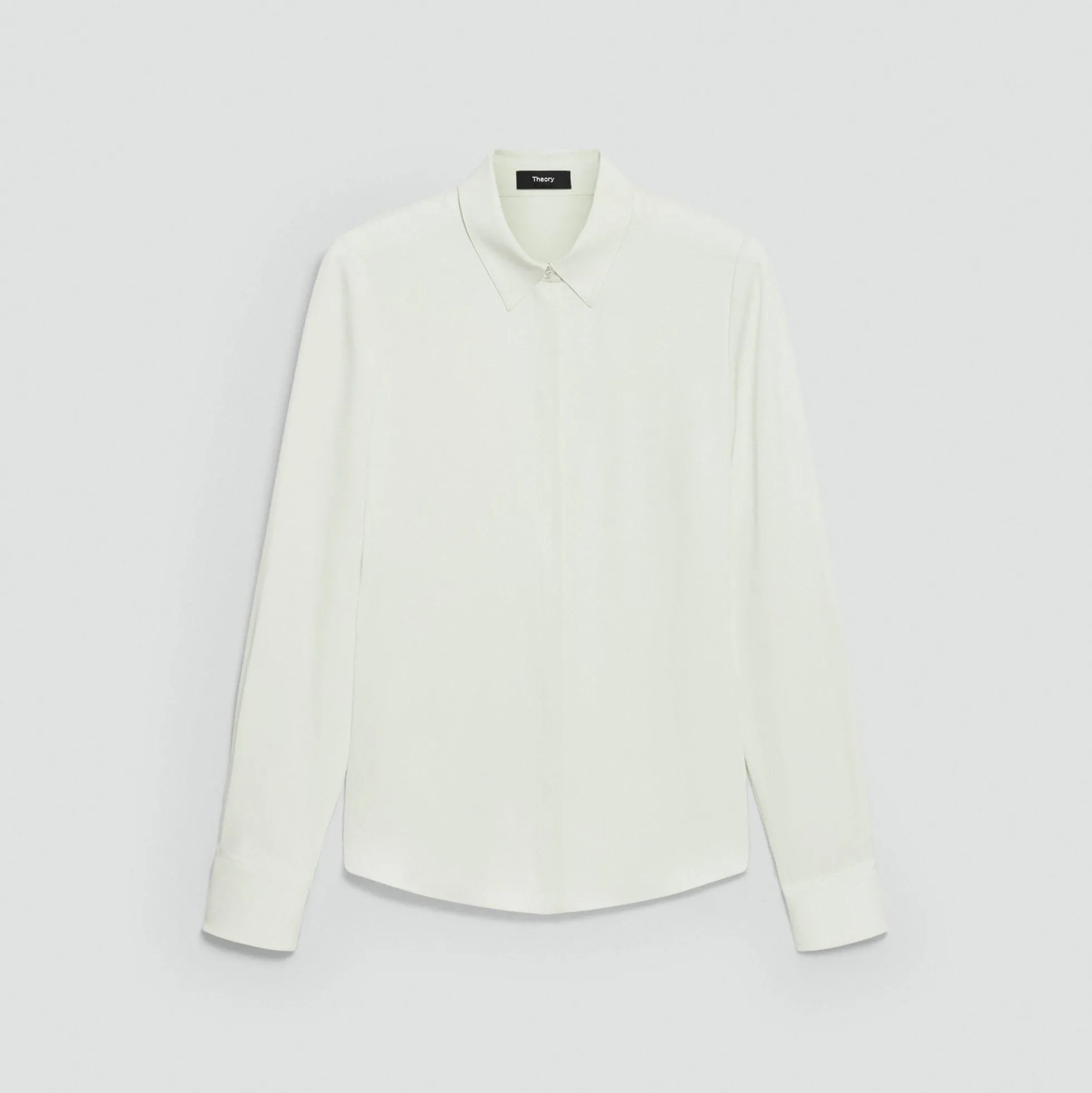 Fitted Shirt in Silk Georgette