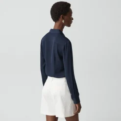 Fitted Shirt in Silk Georgette