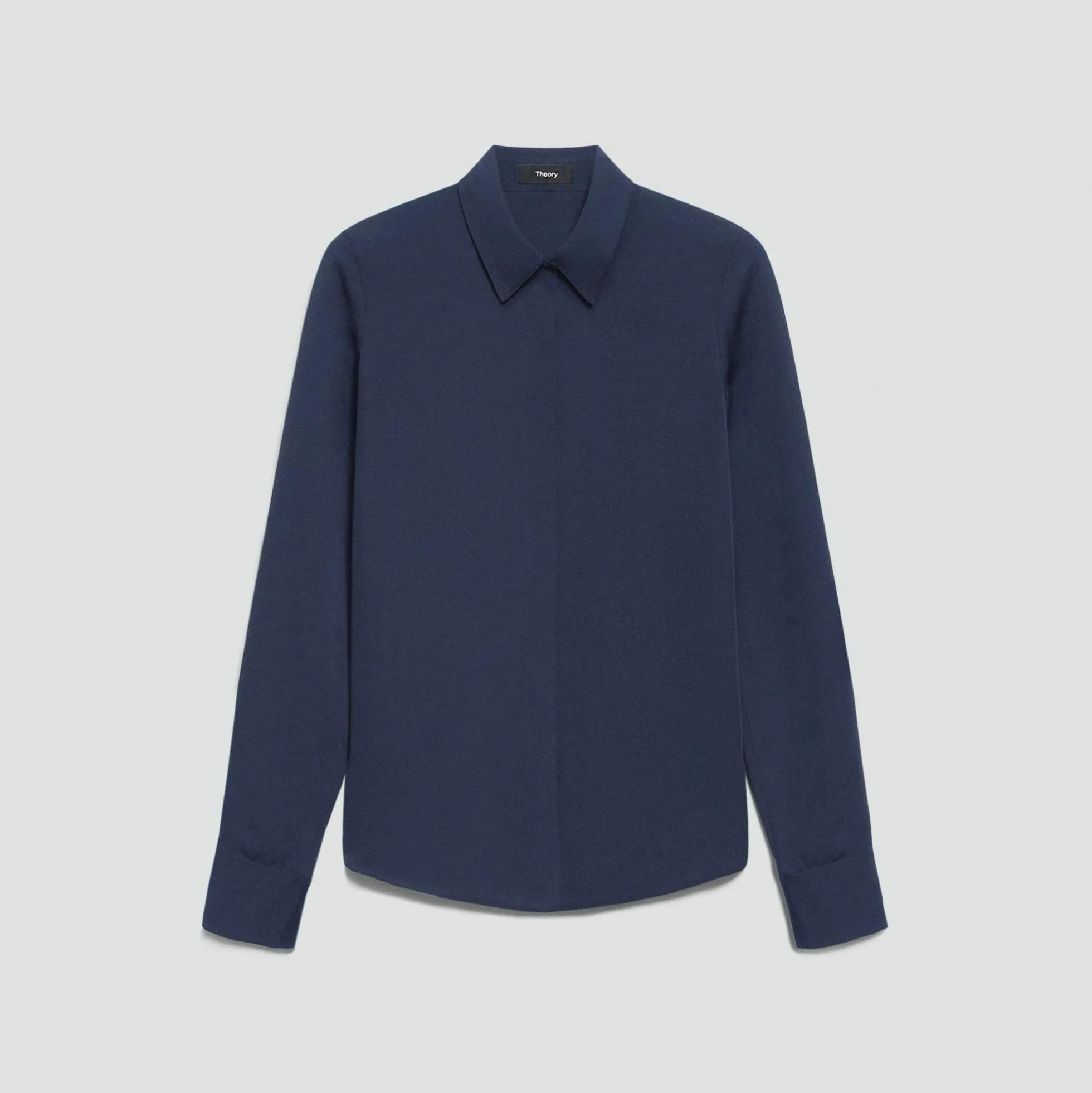 Fitted Shirt in Silk Georgette