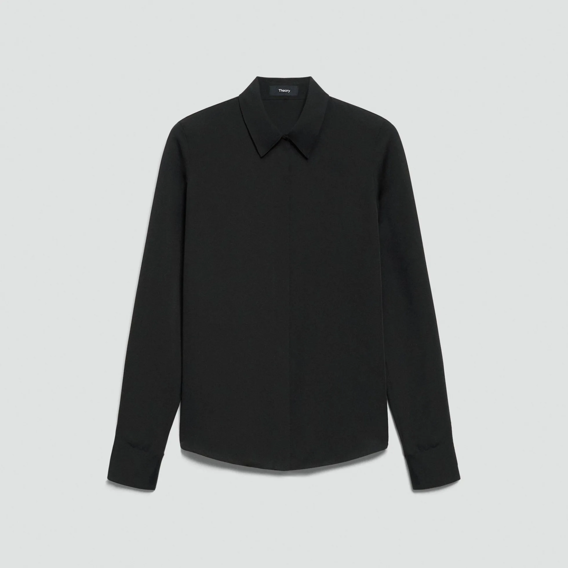 Fitted Shirt in Silk Georgette
