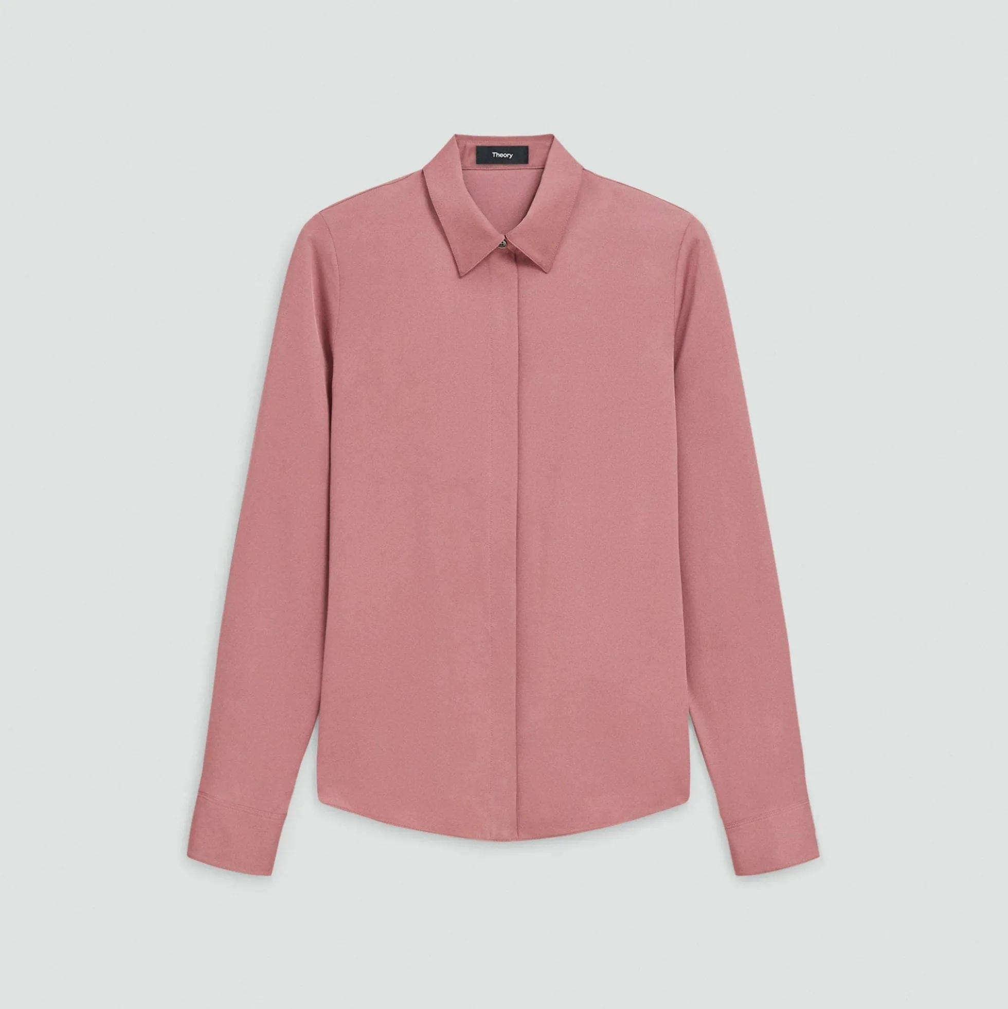 Fitted Shirt in Silk Georgette