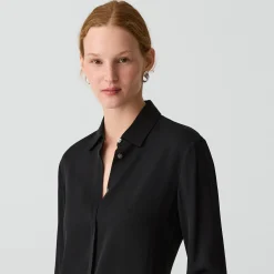 Fitted Shirt in Washable Silk Georgette