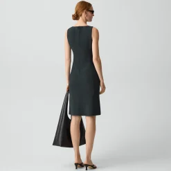 Flared Dress in Admiral Crepe