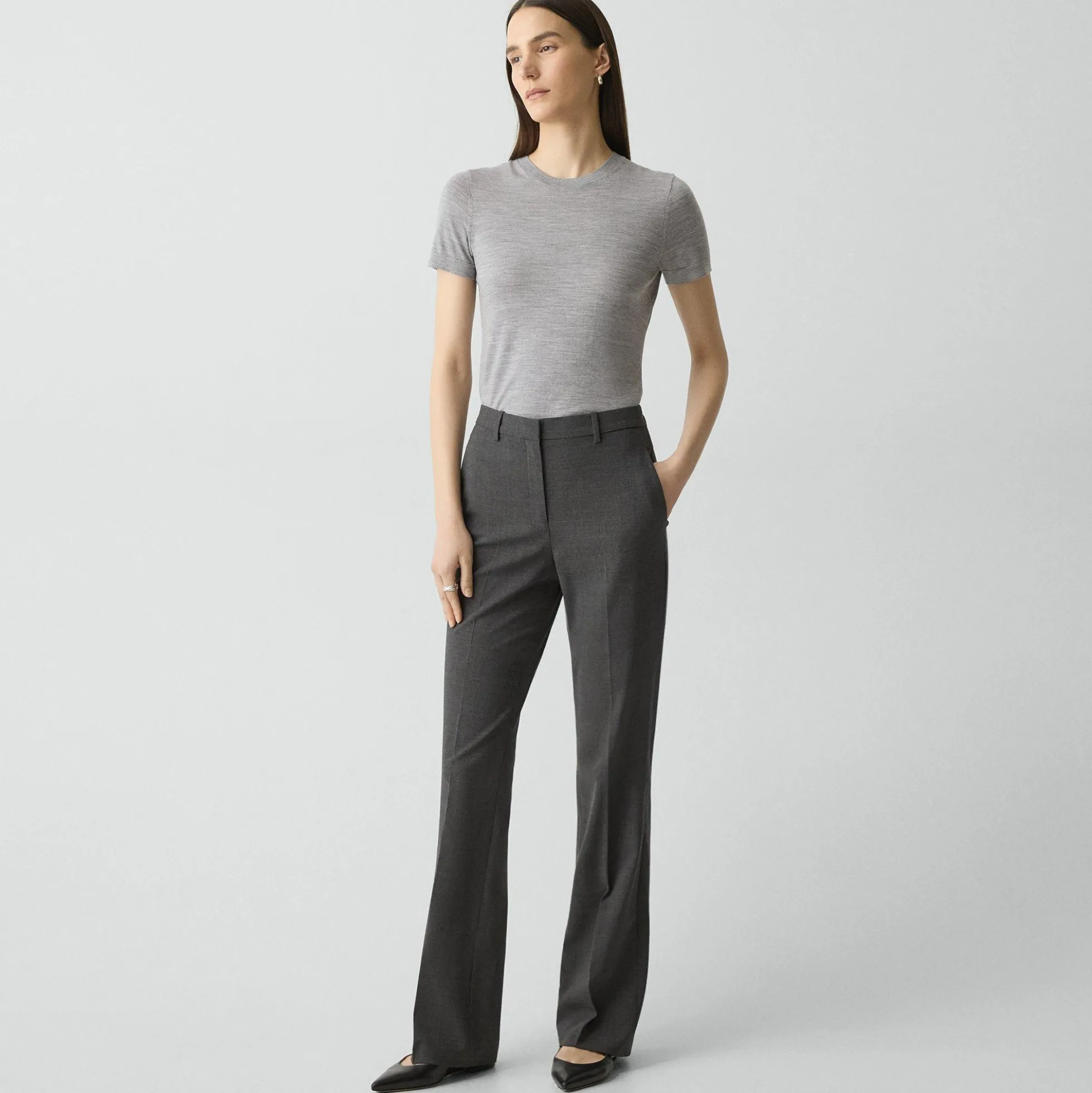 Flared Pant, 34'' in Good Wool