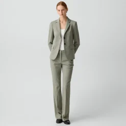 Flared Pant, 34'' in Wool Gabardine