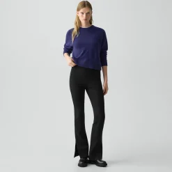 Flared Slit Legging in Motion Ponte