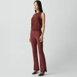 Flared Slit Legging in Motion Ponte