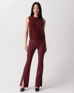 Flared Slit Legging in Motion Ponte