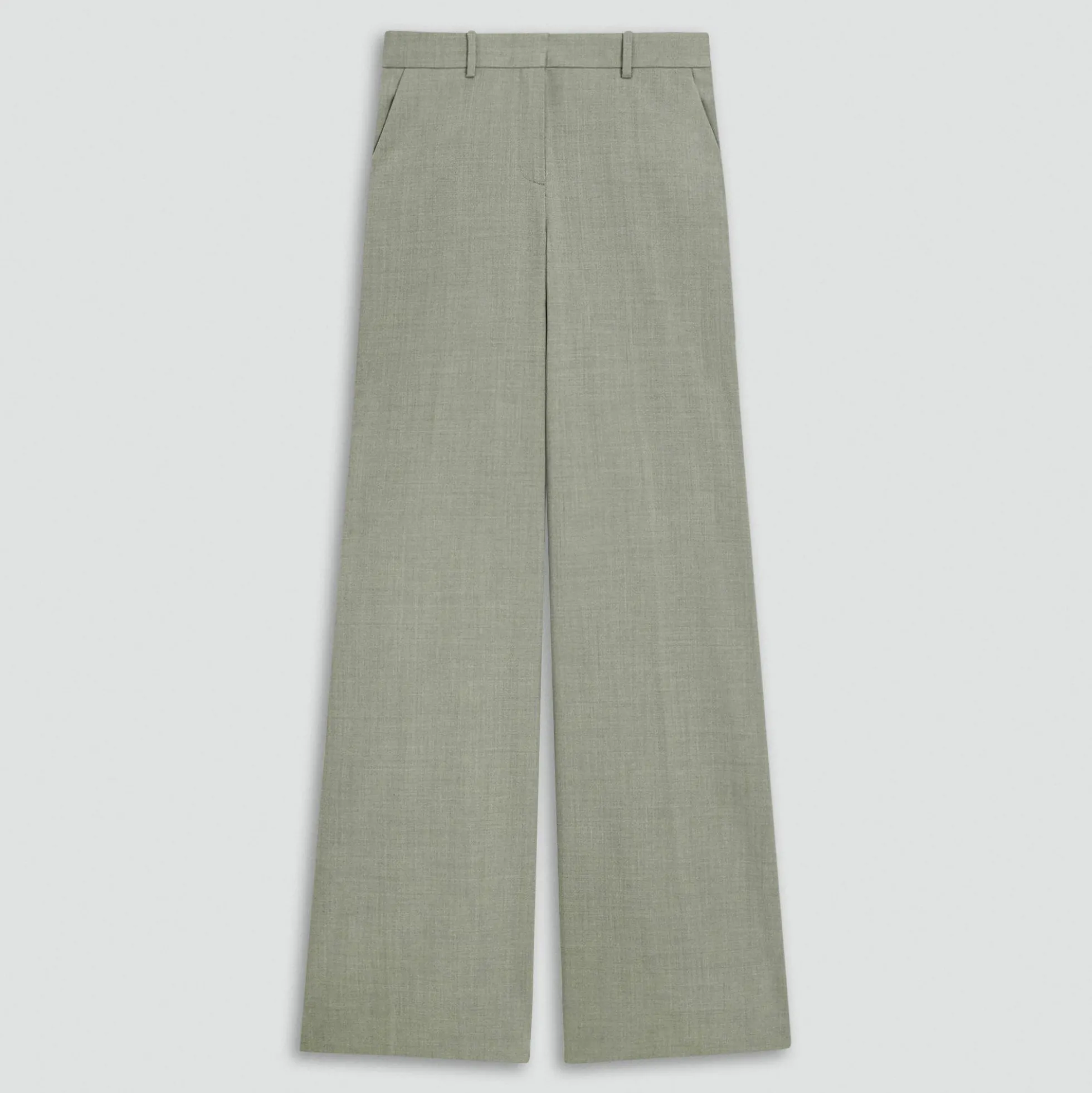 Fluid Flare Pant, 33'' in Wool Gabardine
