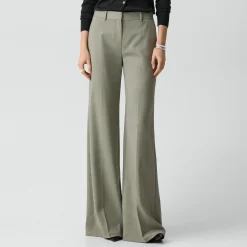 Fluid Flare Pant, 30'' in Wool Gabardine
