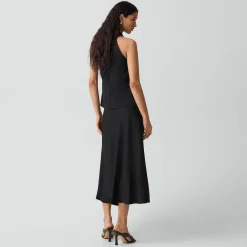 Fluid Pull-On Skirt in Washed Twill