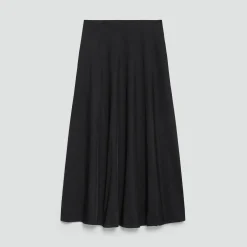 Fluid Pull-On Skirt in Washed Twill