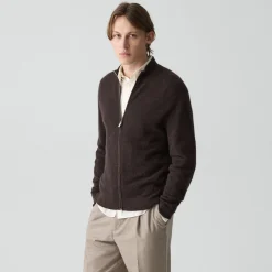 Full-Zip Cardigan in Cashmere