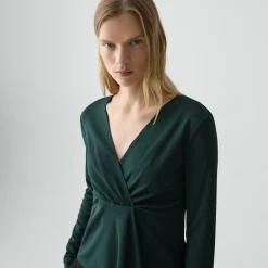 Gathered Top in Crepe Jersey
