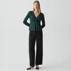 Gathered Top in Crepe Jersey
