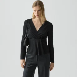 Gathered Top in Crepe Jersey