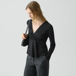 Gathered Top in Crepe Jersey