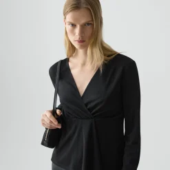 Gathered Top in Crepe Jersey