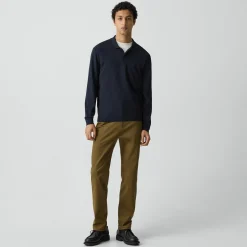 Goris Long-Sleeve Polo Shirt in Light Bilen