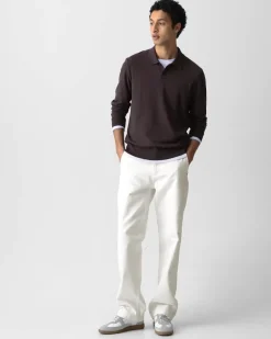 Goris Long-Sleeve Polo Shirt in Light Bilen