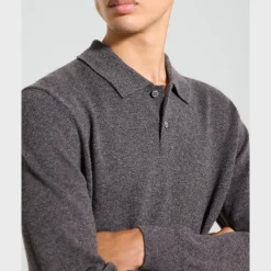 Goris Long-Sleeve Polo Shirt in Cashmere
