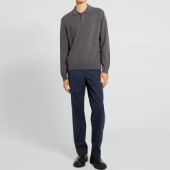 Goris Long-Sleeve Polo Shirt in Cashmere